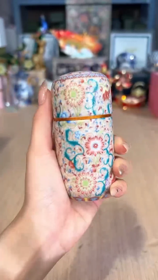 【闪购商品】杯45花开盛世小茶叶罐