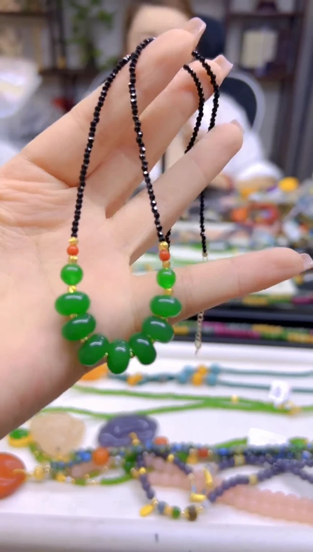 翡翠未镶嵌颈饰DIY款X365