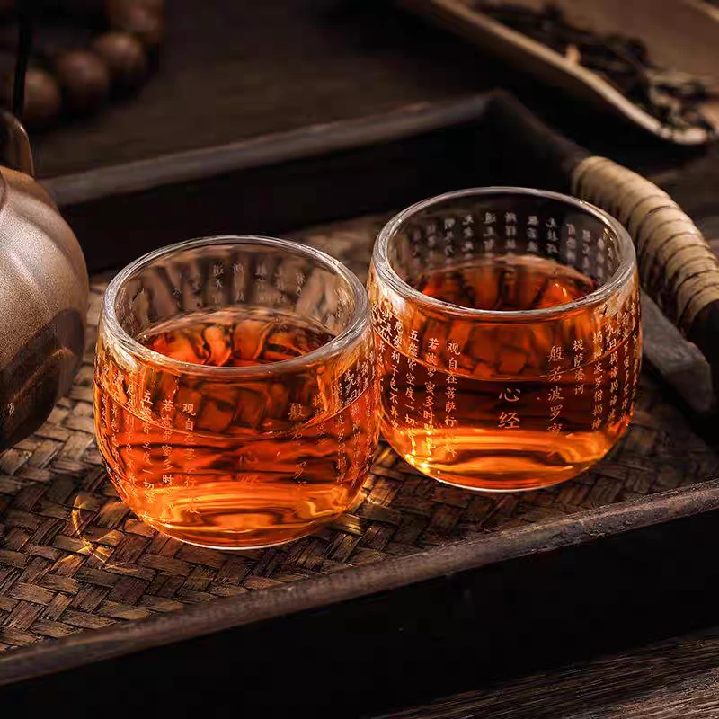 SZ心经水晶玻璃杯主人杯一对ZHTJ  458