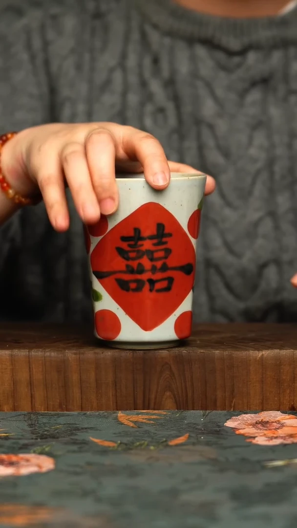 杯釉下彩手工手绘同款陶器