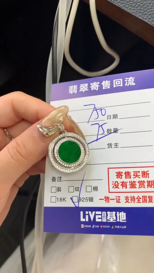 【闪购商品】翡翠颈饰银S925镶嵌21012259