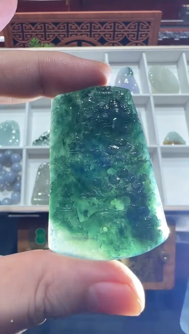 未镶嵌挂件翡翠A货翡翠多样性孤品