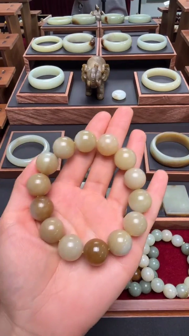 手串未镶嵌和田玉糖玉手串（产地直发）