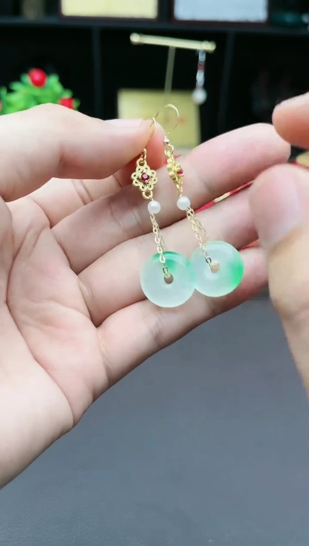 【闪购商品】玛瑙/玉髓耳钉银S925镶嵌306000