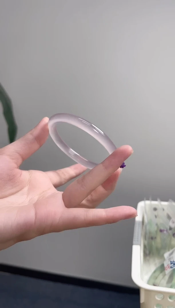 手镯玛瑙/玉髓未镶嵌62-63紫霞窄条