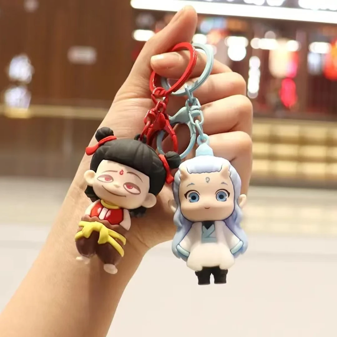 新款哪吒之魔童闹海硅胶钥匙扣可爱敖丙立体公仔书包挂件学生礼物