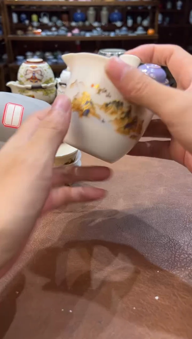 真的很便宜超好看会开片的旅行茶具