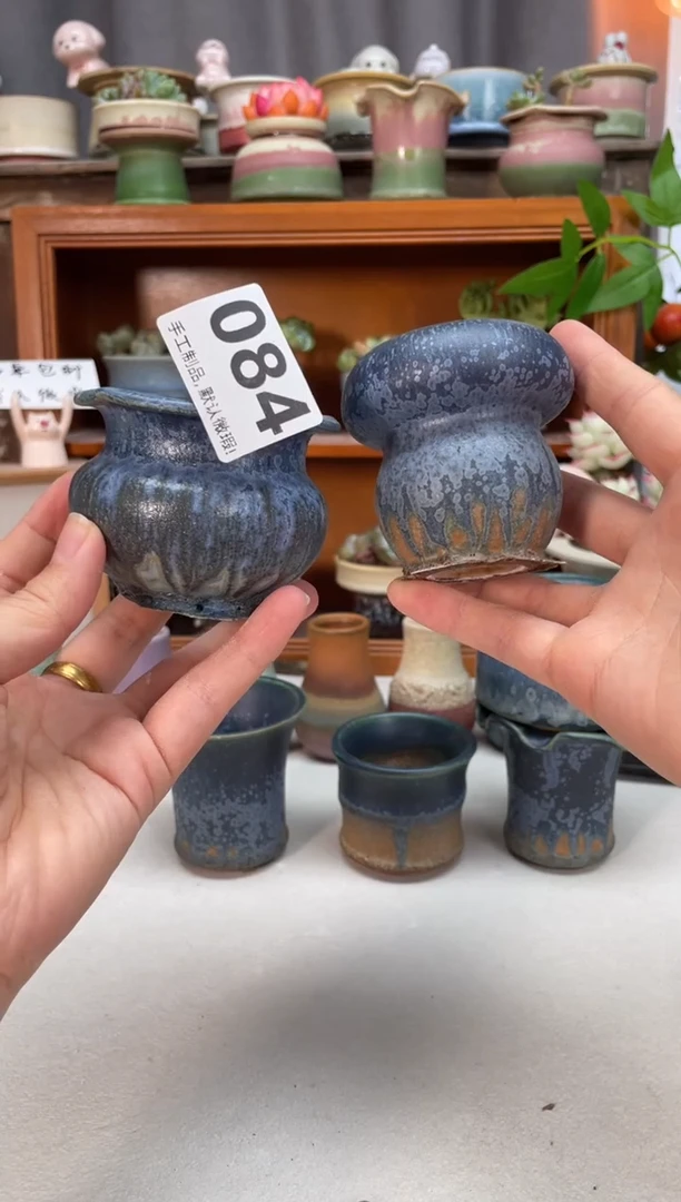 瓷片微*吖084瑕疵知木小芳花盆