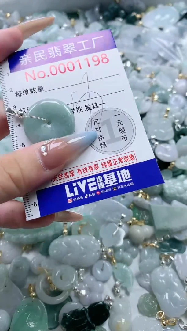 翡翠未镶嵌吊坠(不含链)1198