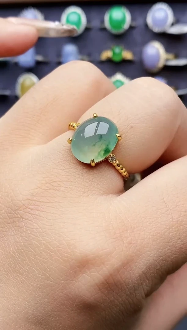 银S925镶嵌戒指翡翠1036