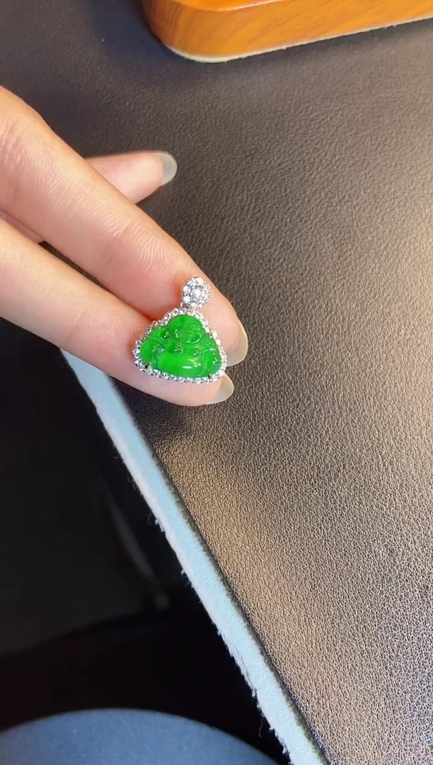 吊坠(不含链)银S925镶嵌翡翠1