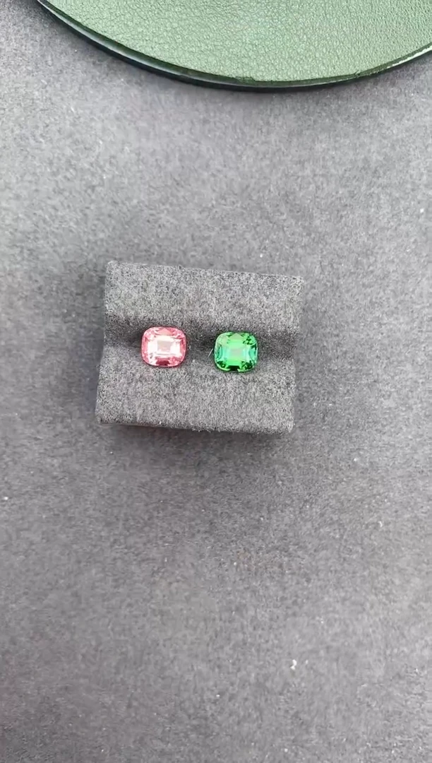 【闪购商品】碧玺裸石未镶嵌2.4ct碧玺配对