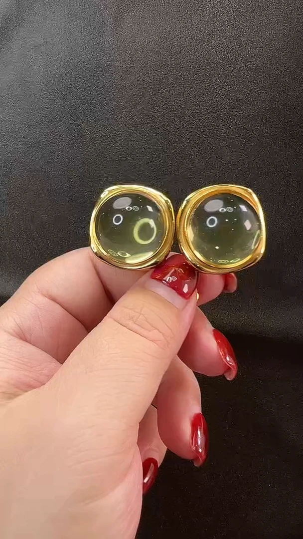 未镶嵌琥珀耳饰耳环
