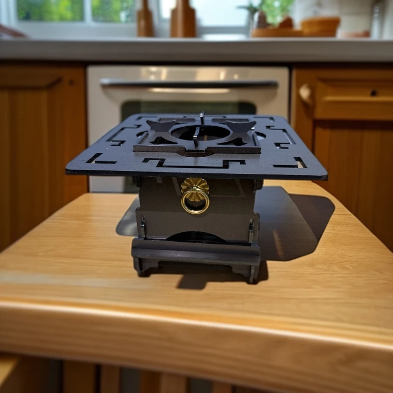 小号炉子高10cm煮茶烤火家用户外野炊炭火炉金属碳钢炉便携式围炉