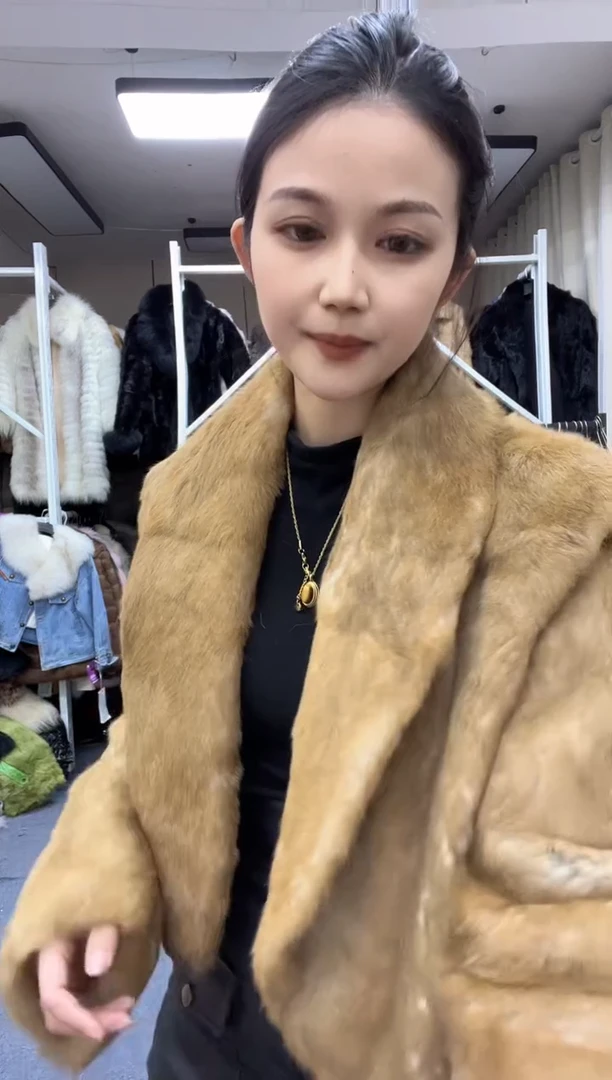 老钱风进口雪兔咖色