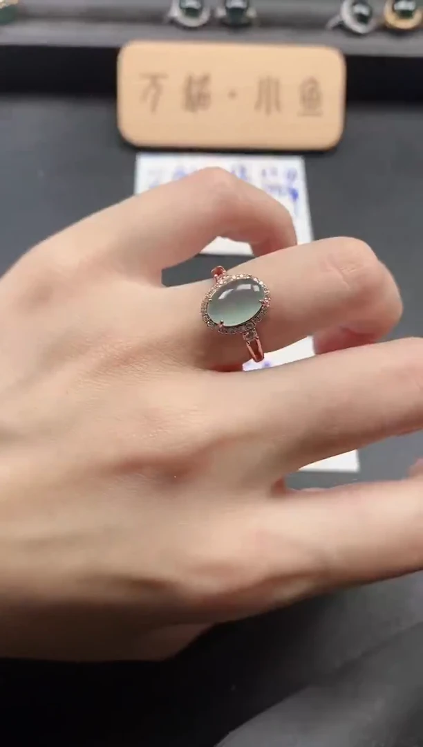 银S925镶嵌戒指翡翠51511