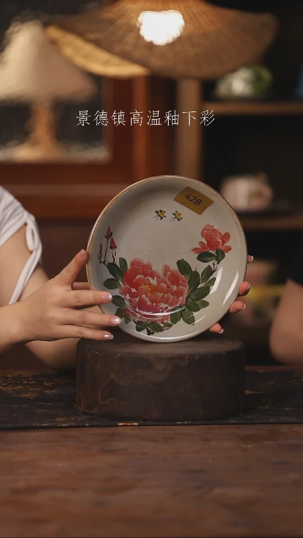 陶瓷景德镇高温釉下手绘陶瓷428