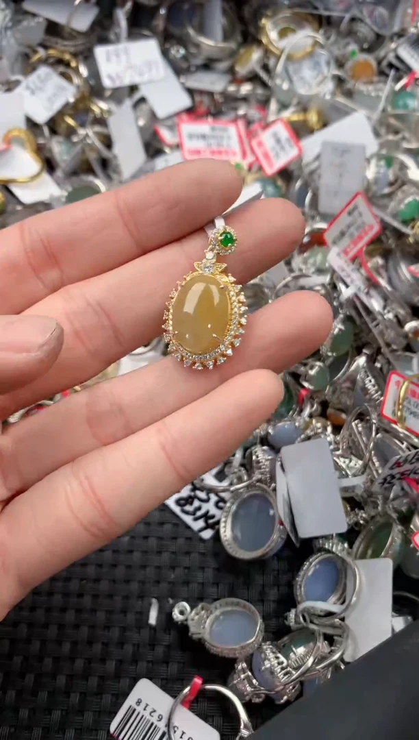 银S925镶嵌戒指翡翠777------9