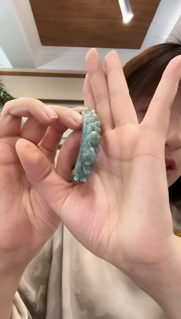 翡翠未镶嵌颈饰国风