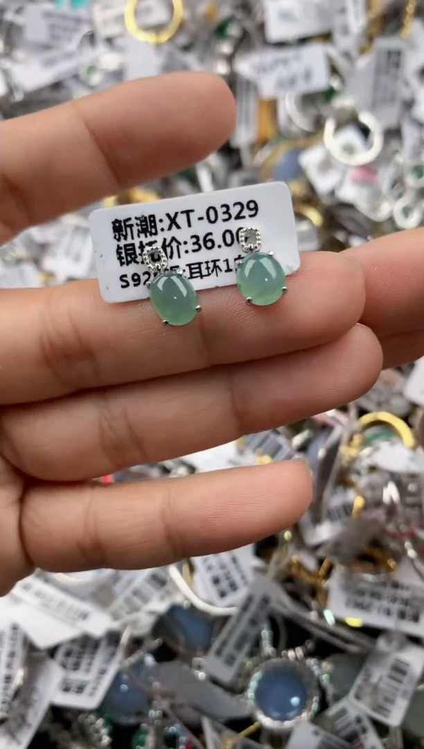 银S925镶嵌戒指翡翠1111-----5