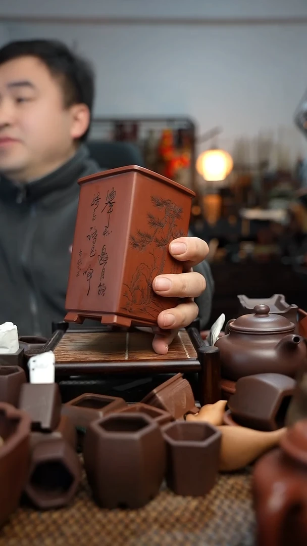 紫砂花盆٩****雪長木軒精品紫砂