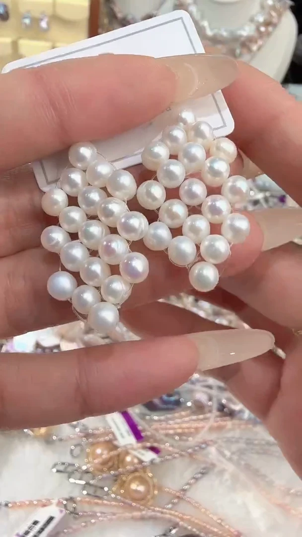 银S925镶嵌耳饰淡水珍珠9