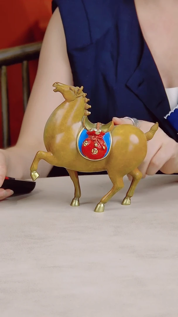 黄铜全黄铜摆件手中有钱