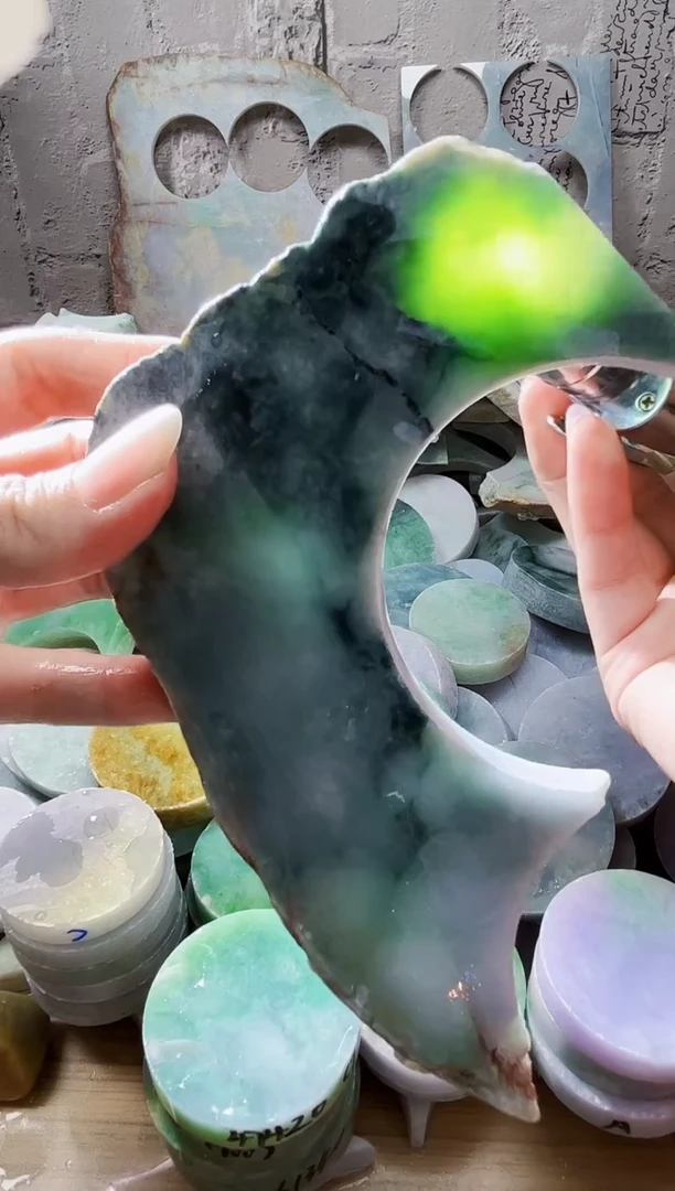 裸石翡翠天然翡翠A货349