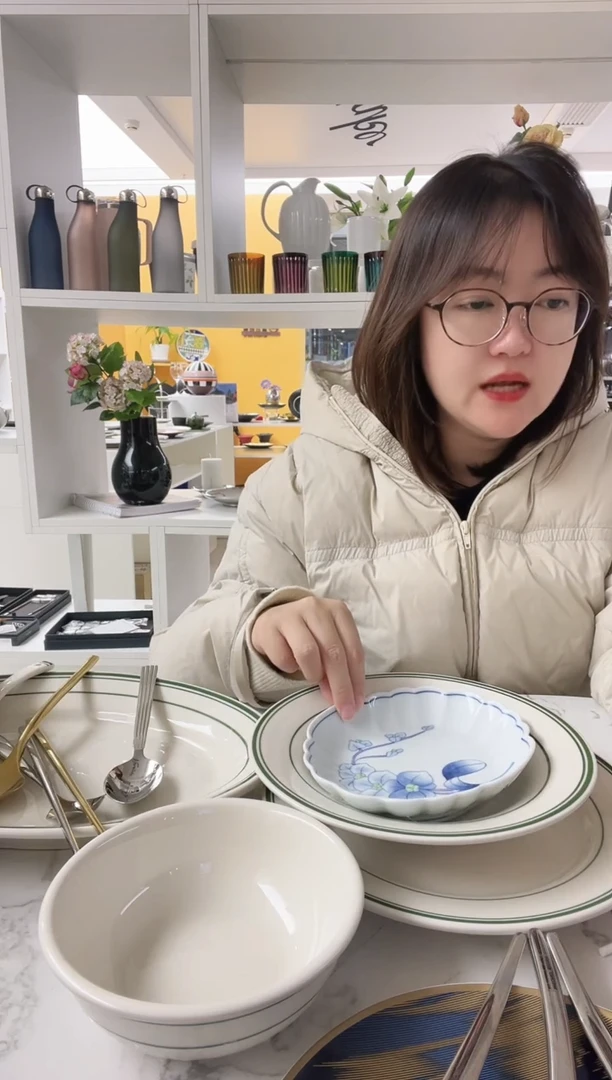 有田烧 兰花 花边盘