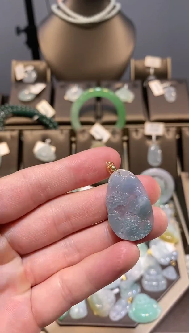 【闪购商品】翡翠颈饰未镶嵌纯天然A货翡翠一件