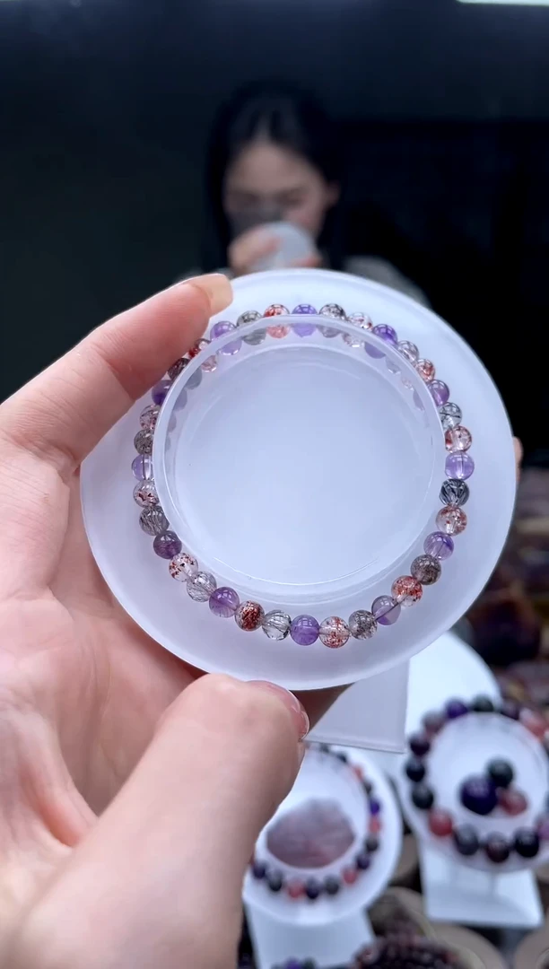 未镶嵌手串水晶超七仙女超4-5mm 多样性发一
