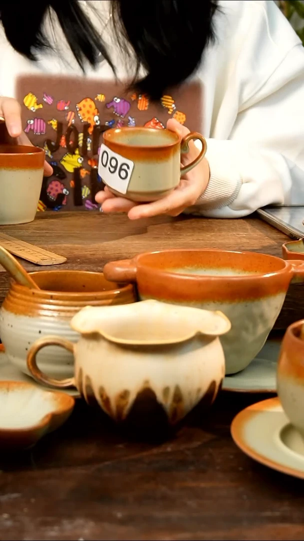 盘高颜值粗陶餐具限时抢购