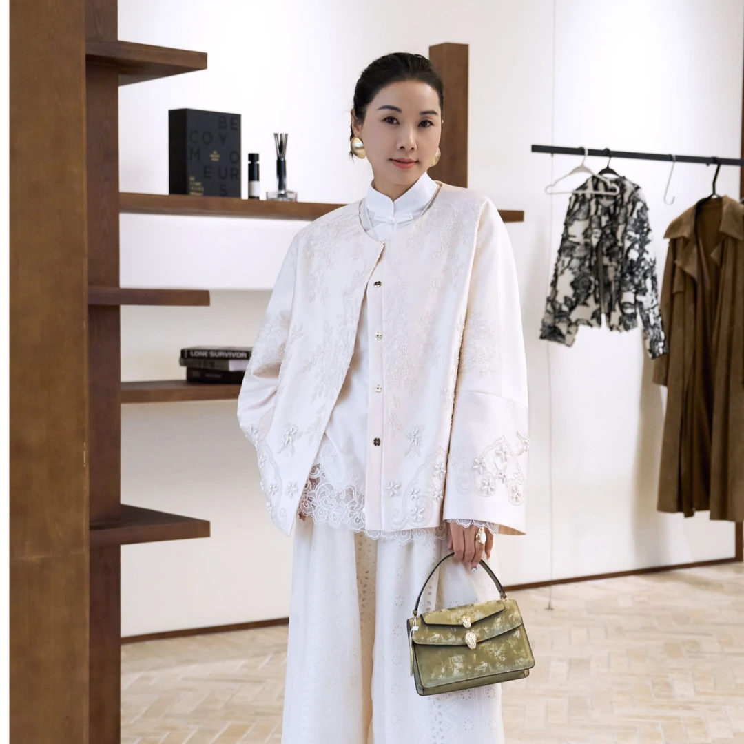 爱妃原创【叙】新中式秋冬重工刺绣长袖外套时尚宽松外套87096