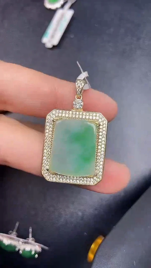 银S925镶嵌戒指翡翠2690