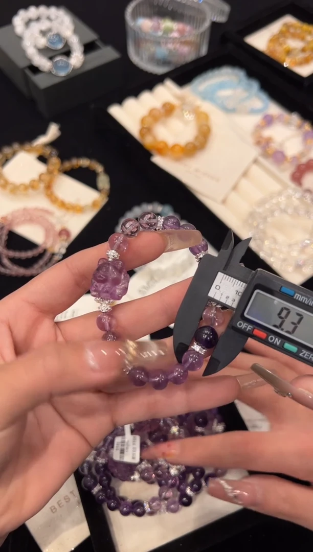 【闪购商品】水晶手链合金紫水晶手链x1327