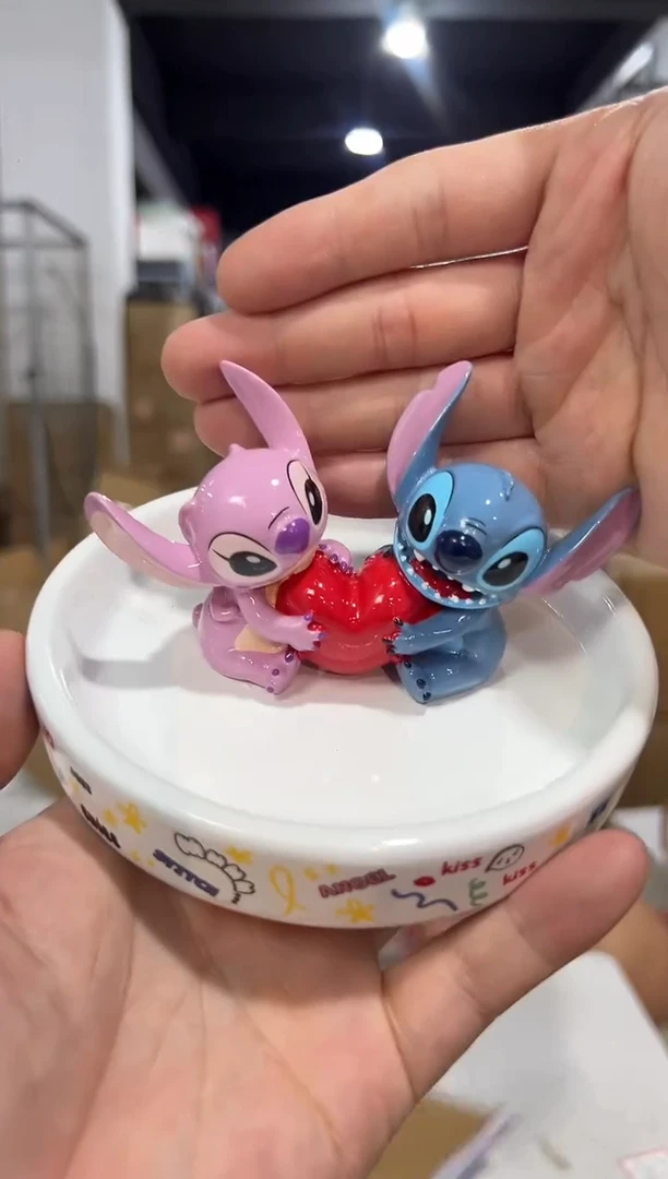 瓷片原盒史迪仔安琪首饰盘