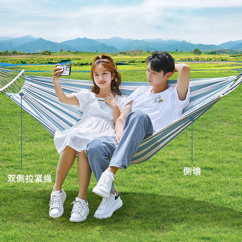 吊床帆布防侧翻掉大人双人吊椅室内露营野外室外儿童家用户外秋千