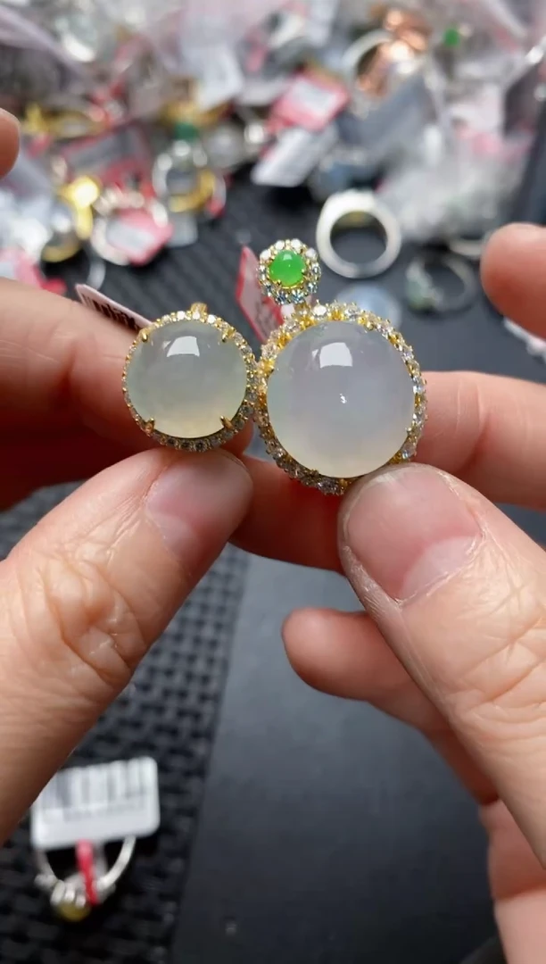 银S925镶嵌戒指翡翠121212