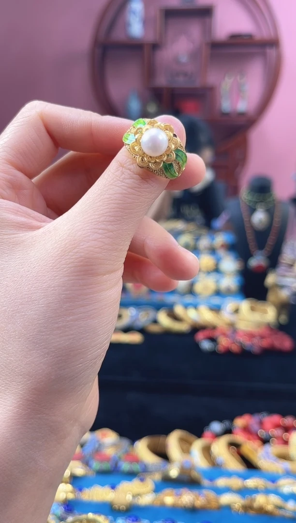 非遗 花丝镶嵌 开口戒