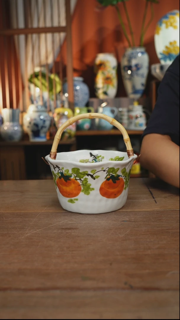 瓷片【简家甄选】景德镇设计师釉下手绘陶瓷餐具