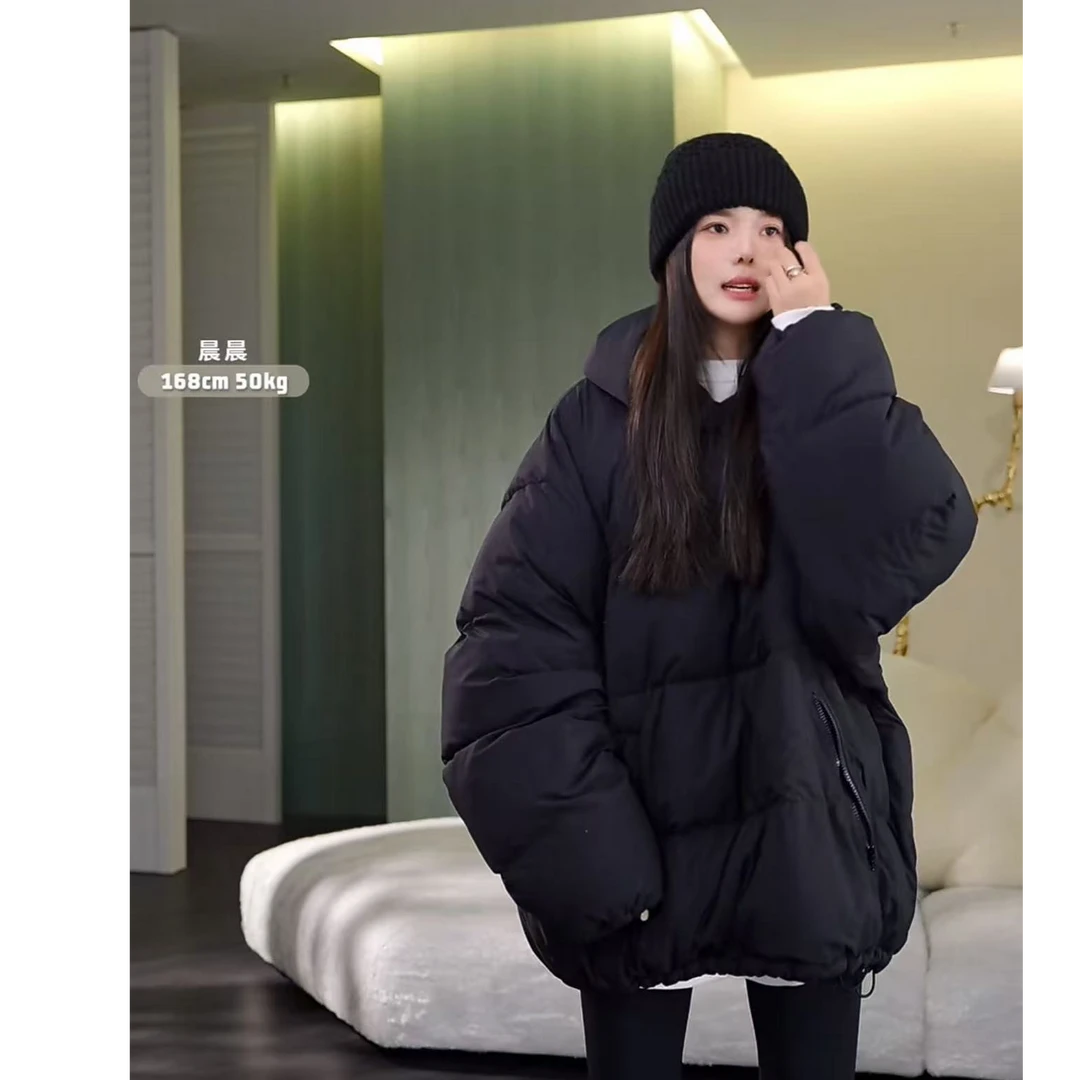 i-EAST 富士山初雪~极简设计感连帽羽绒服-4D Y24478