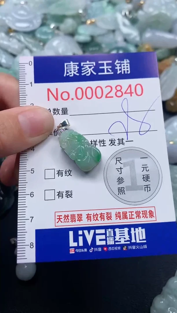 吊坠(不含链)未镶嵌翡翠2840