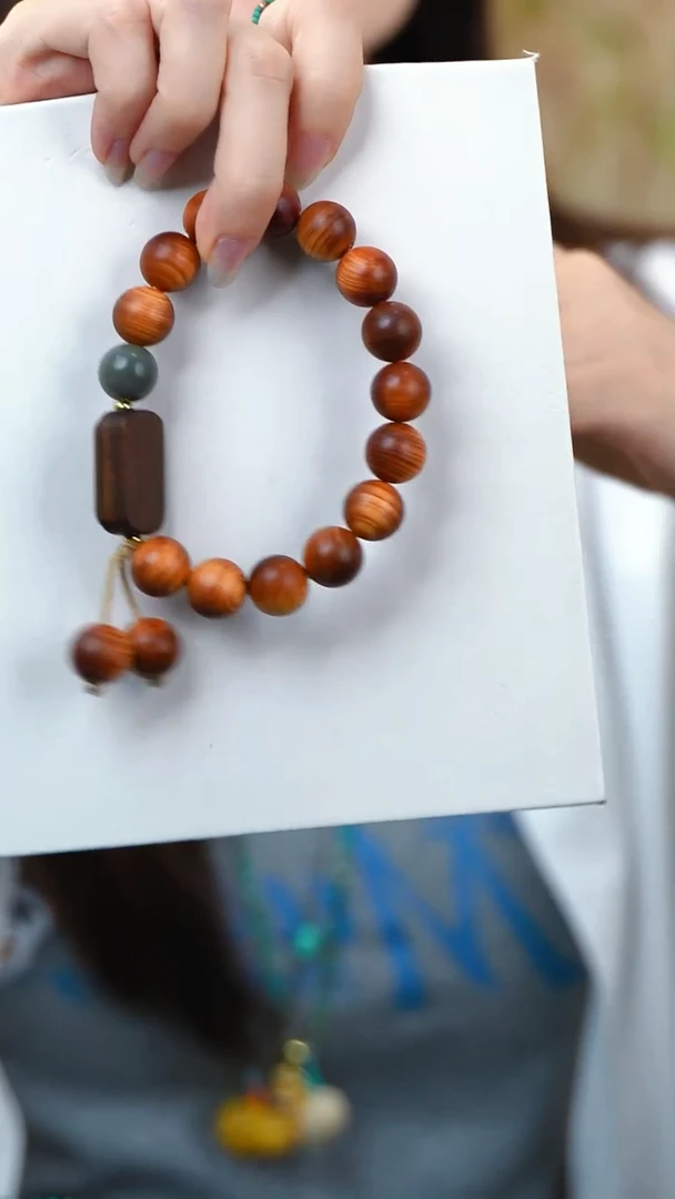 玛瑙/玉髓崖柏＋檀木未镶嵌手串