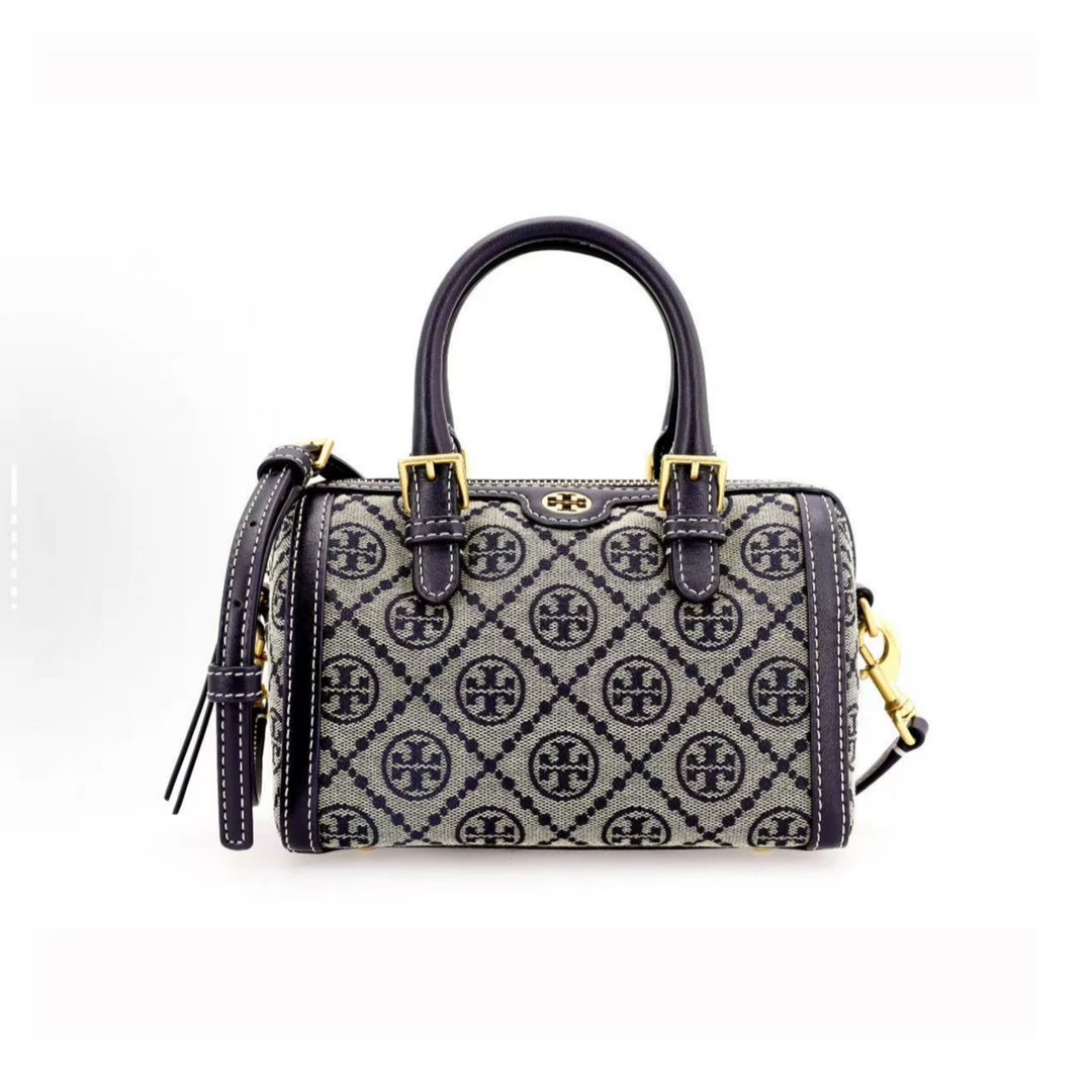 TORY BURCH 汤丽柏琦 T MONOGRAM 老花波士顿 18.5*12*11.5CM