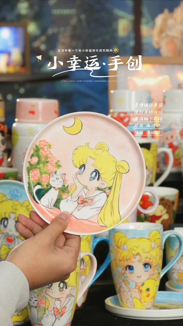 【闪购商品】小幸运纯手工手绘陶瓷