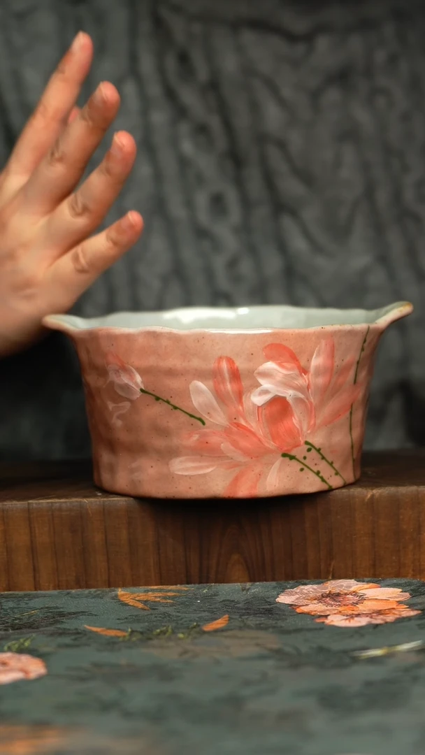 杯釉下彩手工手绘同款陶器