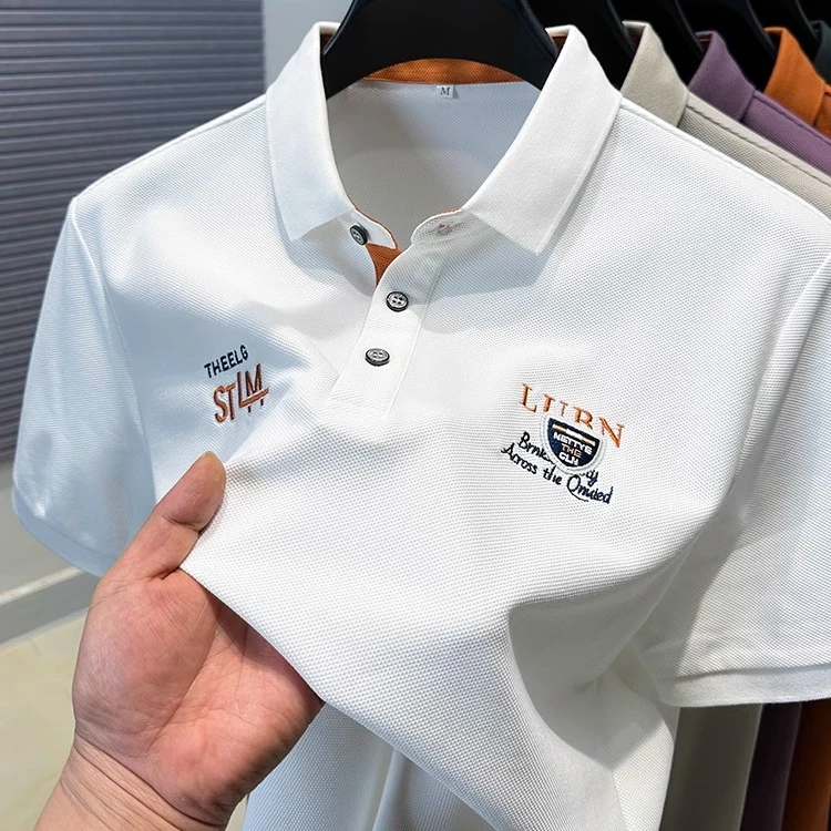 Zero Degree North高端纯色短袖POLO衫夏季男士休闲绣标时尚T恤衫