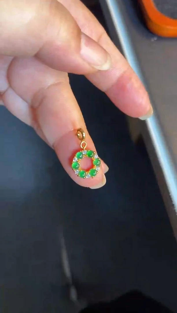 吊坠(不含链)银S925镶嵌翡翠1