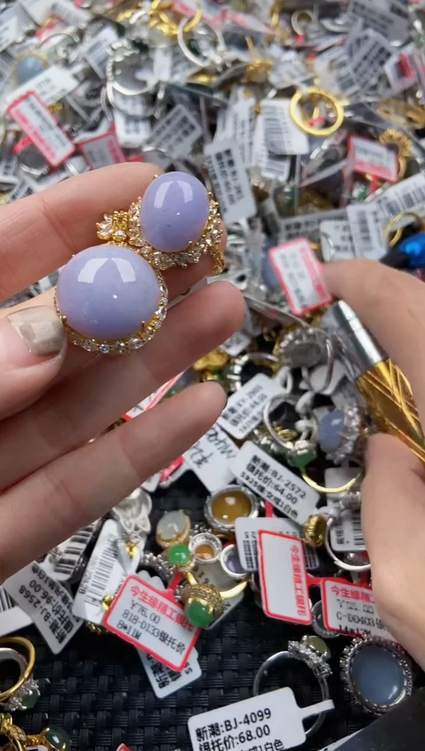 翡翠戒指银S925镶嵌2222----2