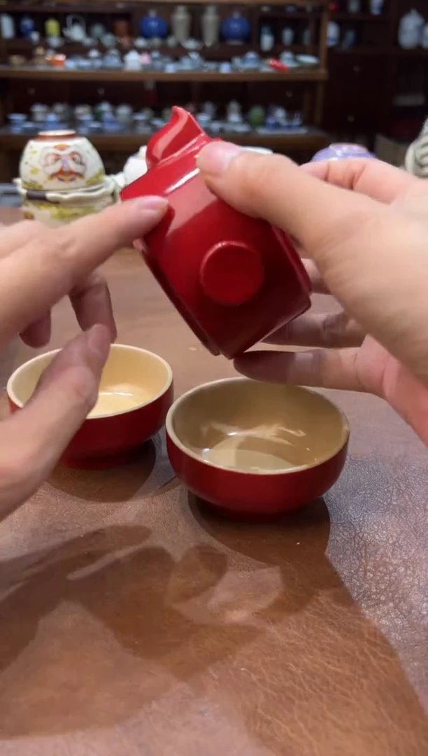 真的很便宜超好看会开片的旅行茶具